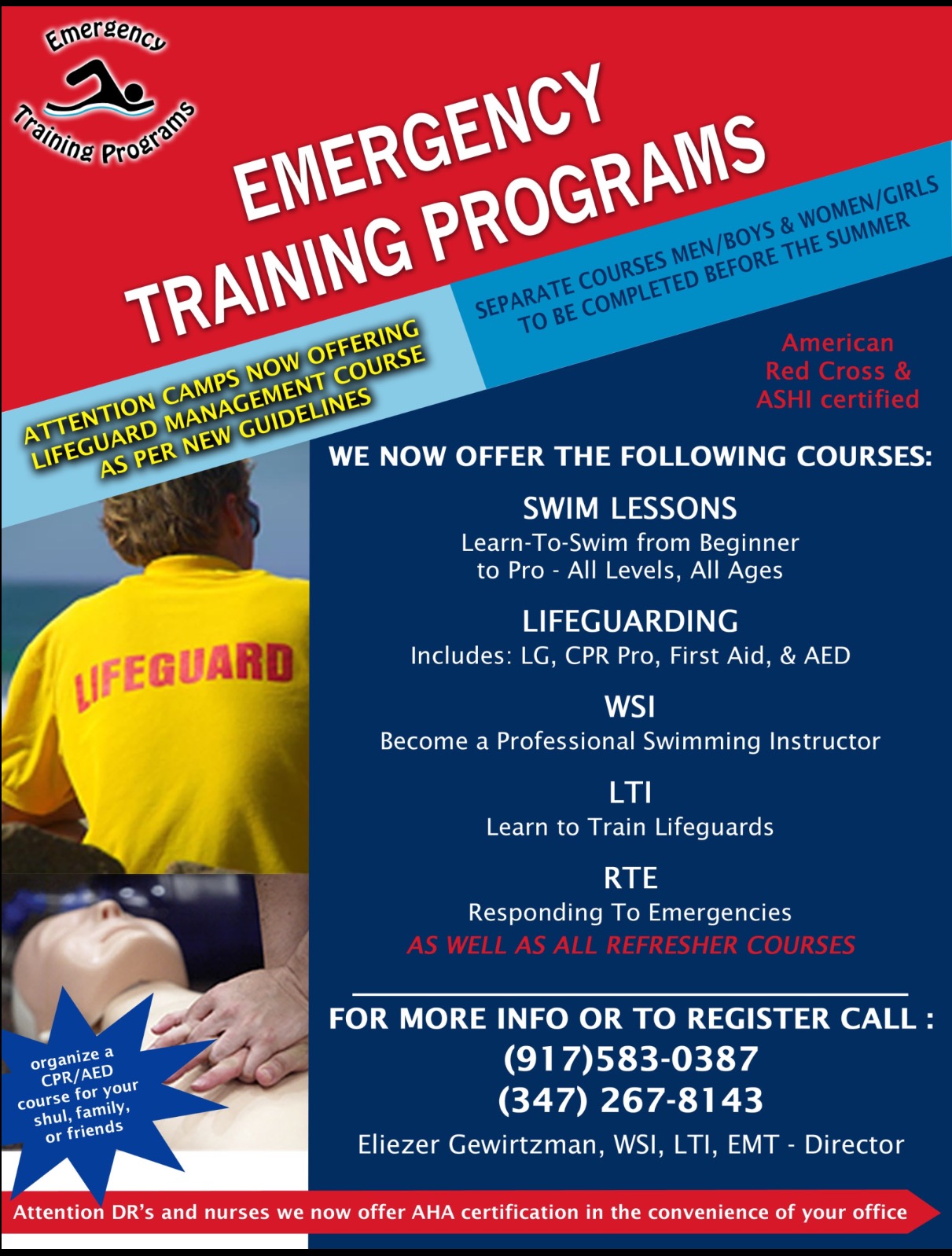 Last Chance to Join LifeGuarding and Water Safety Instructor Course